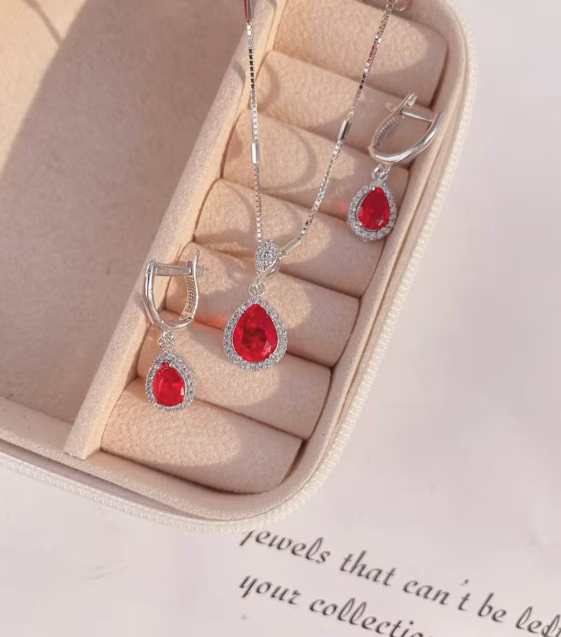 نیمست یاقوت سرخ نقره جواهری کد 00077