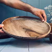 ظرف چوبی پذیرایی گردو کد 960