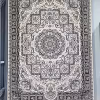 فرش پاتریس 1200شانه  طرح سرمه کرم قالیچه 4متری