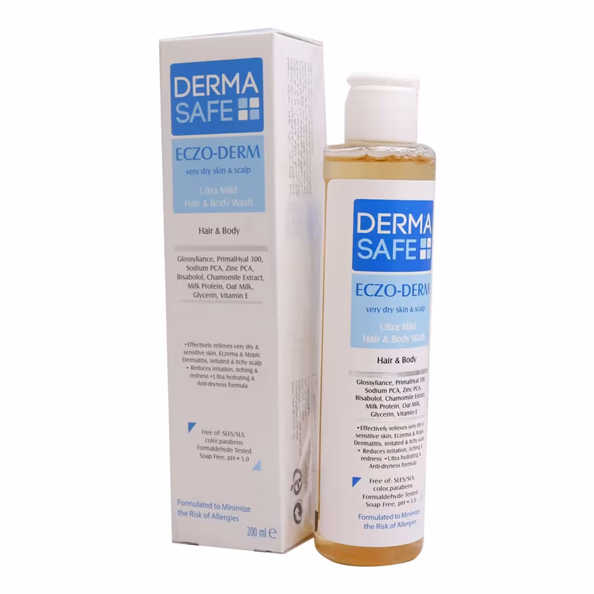 شامپو سر و بدن بسیار ملایم درماسیف – DERMASAFE