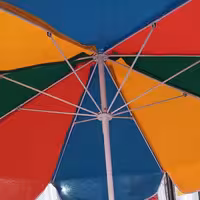 چتر پایه وسط برزنتی 2.5 متری مناسب آفتاب چند رنگ
