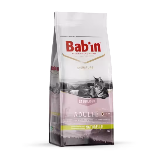 غذای خشک گربه بالغ Salmon Sterilise ماهی برند Babin بابین 2 کیلویی
