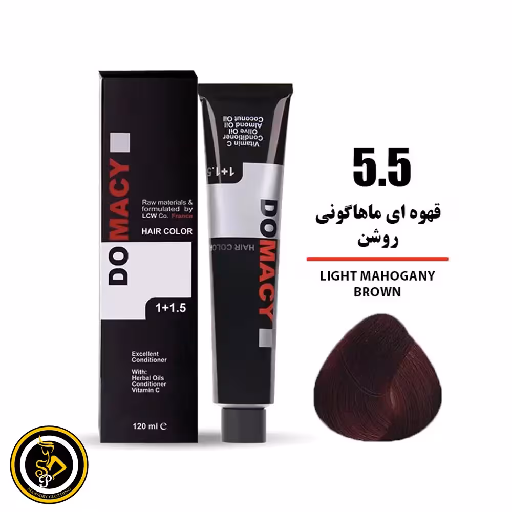 رنگ مو قهوه‌ای ماهاگونی روشن دوماسی شماره 5.5