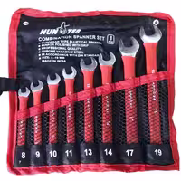 آچار یکسر تخت یکسر رینگی هانتر کد 8-19 مجموعه 8 عددی | کالا مکس