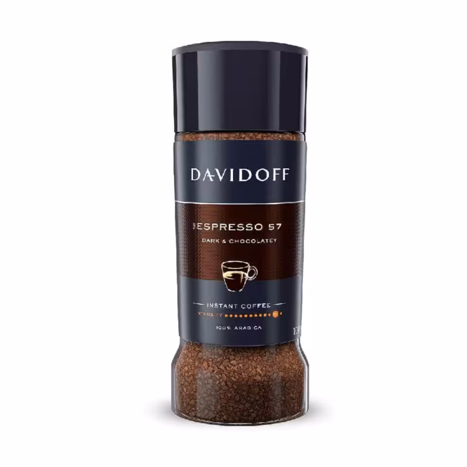 قهوه فوری داویدوف مدل اسپرسو 57 شیشه ای (100 گرم) davidoff