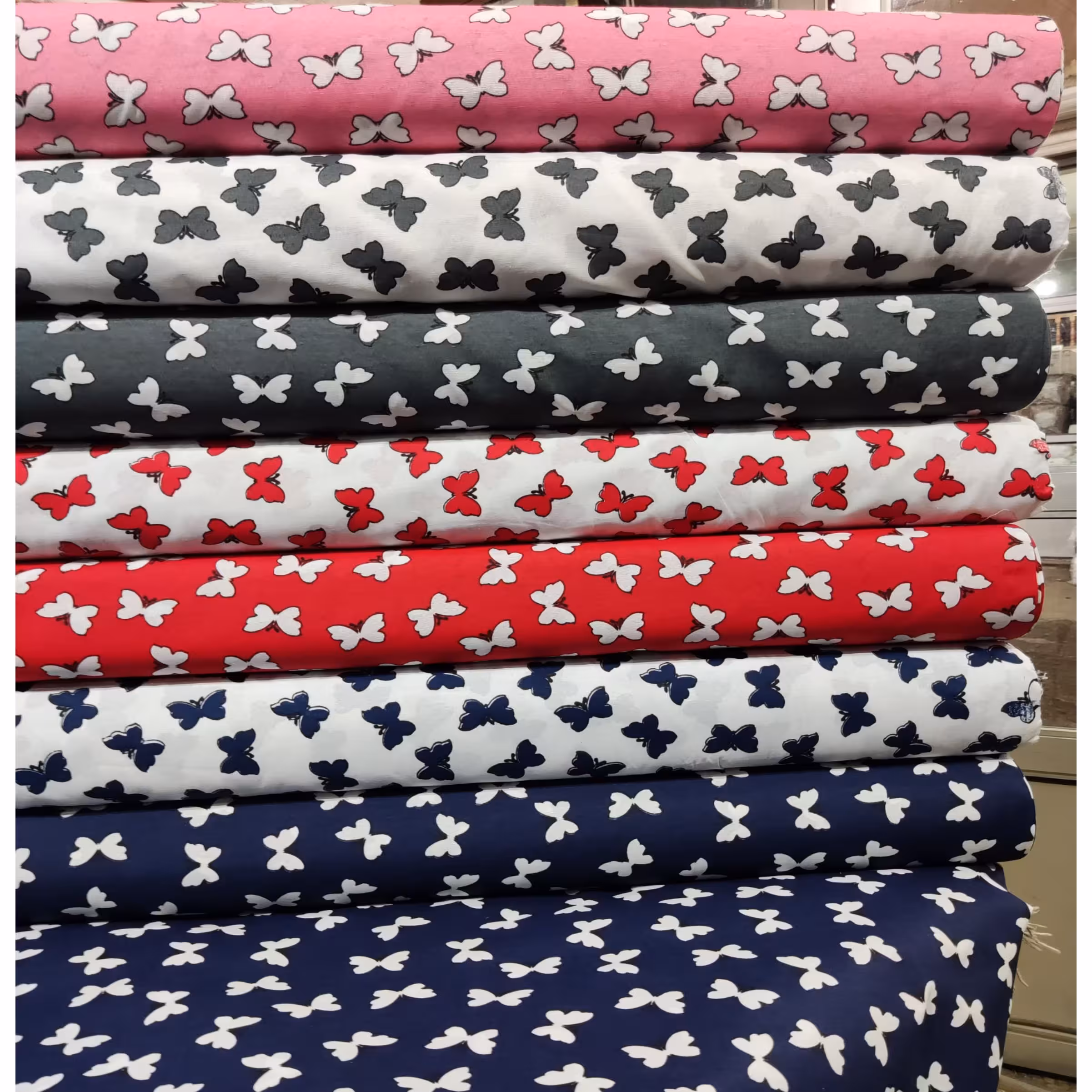 پارچه ملحفه متری طرح قلب شاپری عرض 2متر