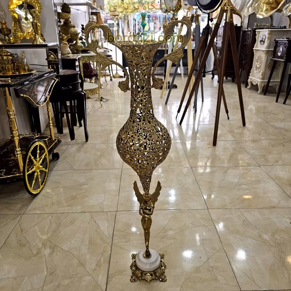گلدان فرشته برنزي پايه فرشته