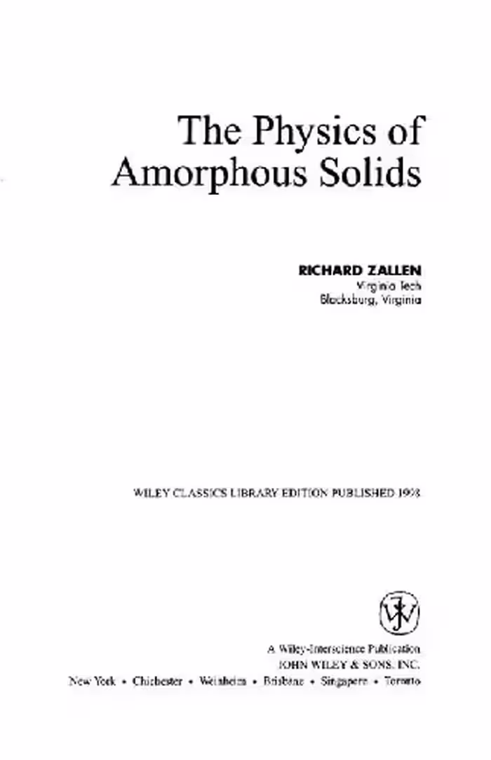 خرید و دانلود نسخه کامل کتاب The physics of amorphous solids