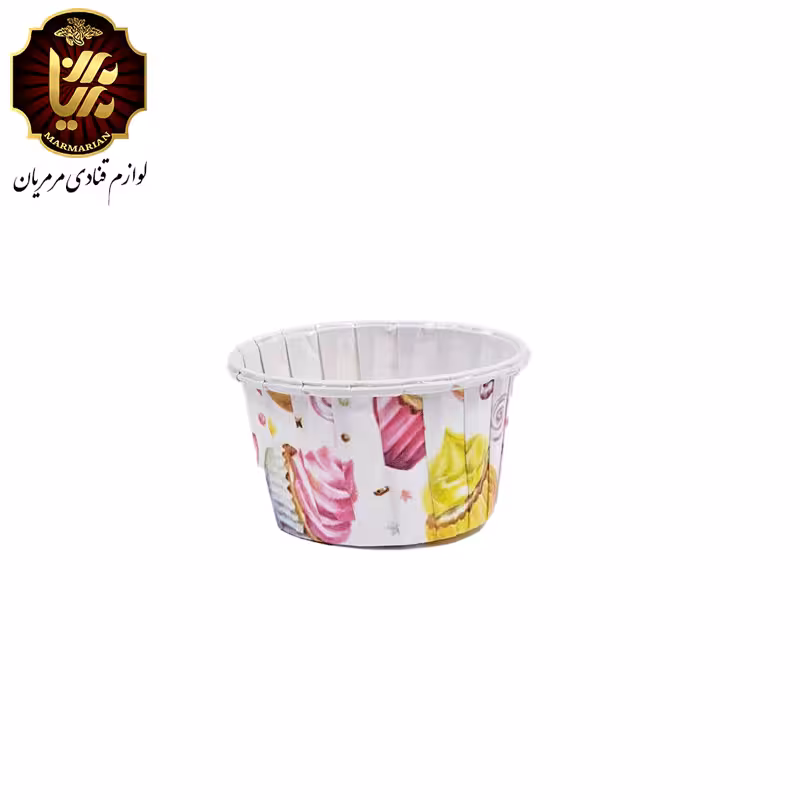 کاپ کیک کرکره ای بسته 50 عددی طرح 2