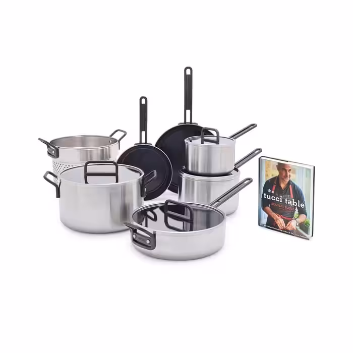 سرویس قابلمه 11 پارچه استیل برند GreenPan بلژیک مدل Stanley Tucci™