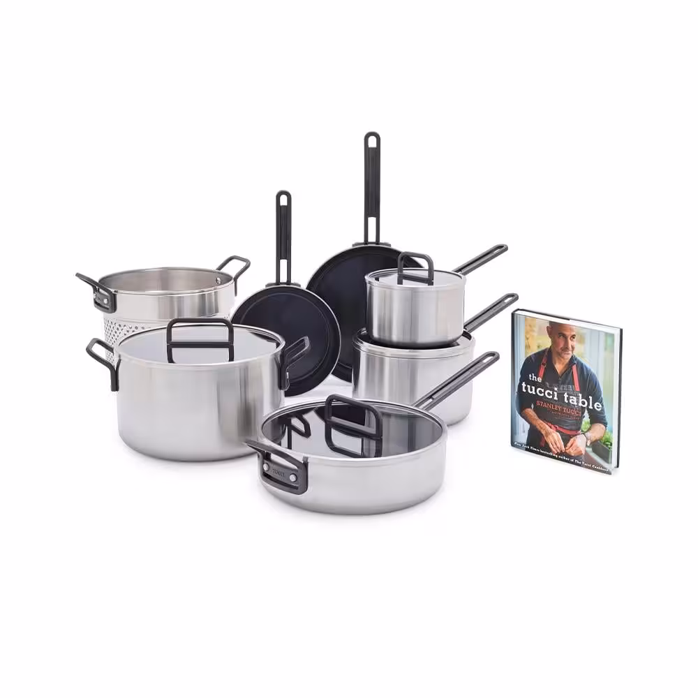 سرویس قابلمه 11 پارچه استیل برند GreenPan بلژیک مدل Stanley Tucci™