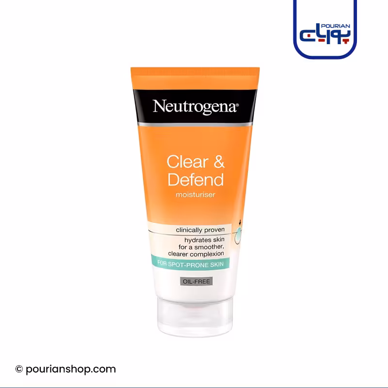 کرم مرطوب کننده و آبرسان پوست چرب و مستعد آکنه نوتروژینا50 میل_Neutrogena clear &amp;Defend
