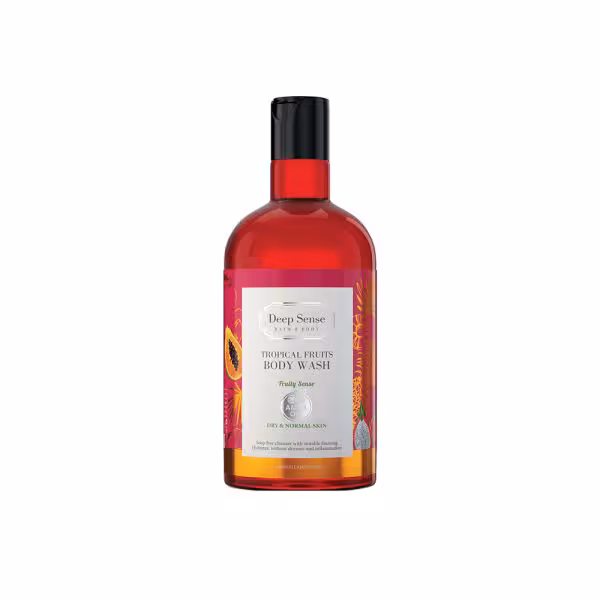 شامپو بدن تروپیکال مناسب پوست های خشک و معمولی دیپ سنس TROPICAL FRUITS BODY WASH GEL NORMAL TO DRY SKIN DEEP SENSE