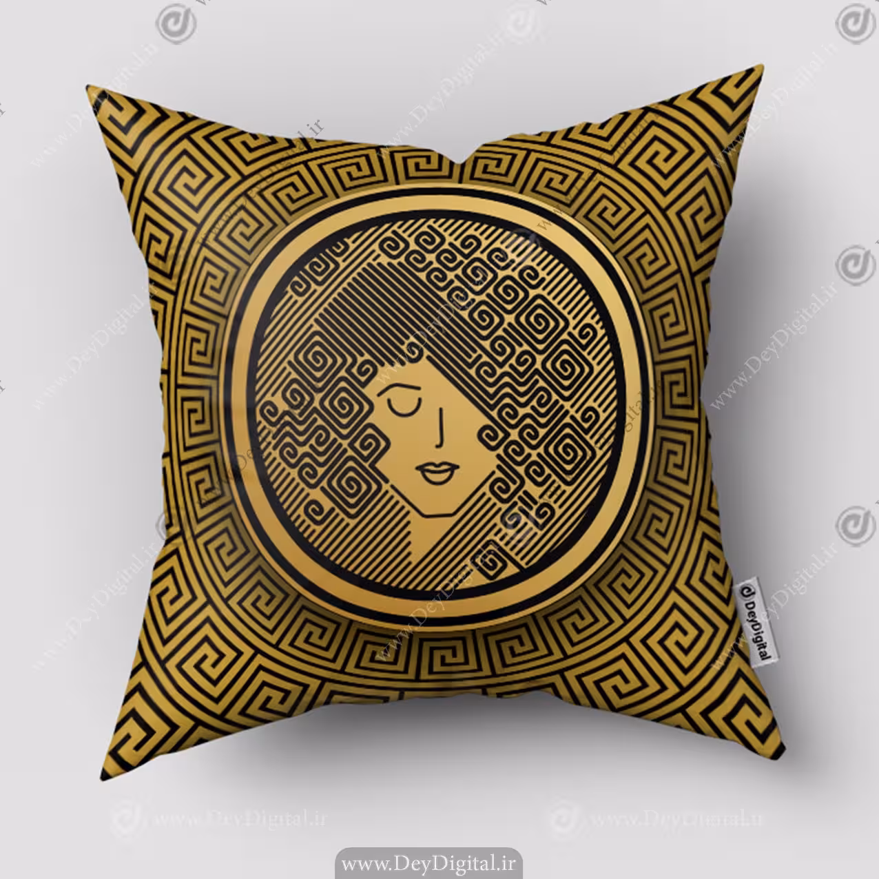 کوسن طرح ورساچه مشکی طلایی SM-11302