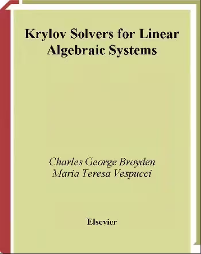 خرید و دانلود نسخه کامل کتاب Krylov solvers for linear algebraic systems