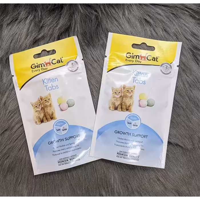قرص مکمل بچه گربه جیم کت مدل طعم شیر وزن 40 گرم