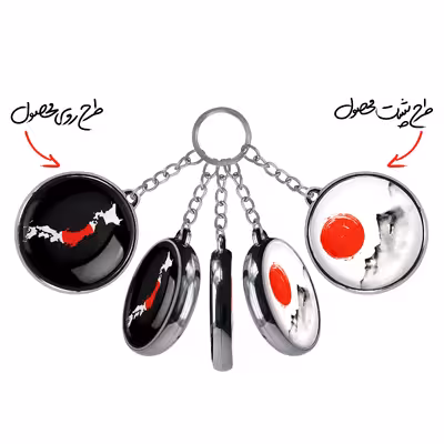 جاکلیدی خندالو طرح پرچم ژاپن مدل دوطرفه کد 2063720639