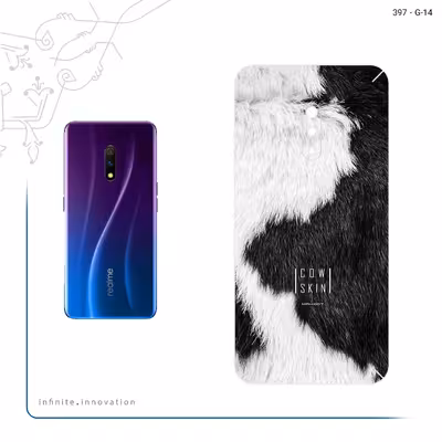 برچسب پوششی ماهوت مدل Cow Skin مناسب برای گوشی موبایل اپو Realme X