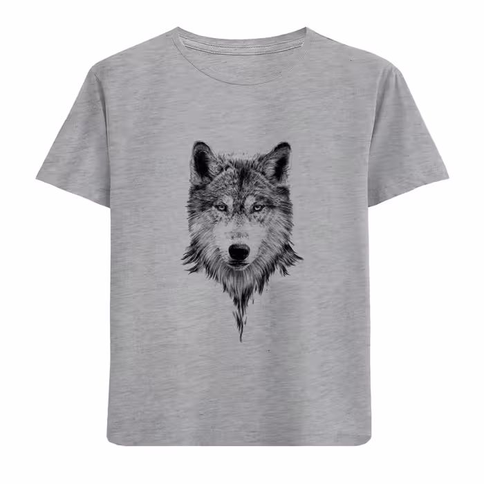 تی شرت آستین کوتاه بچگانه مدل گرگی D181