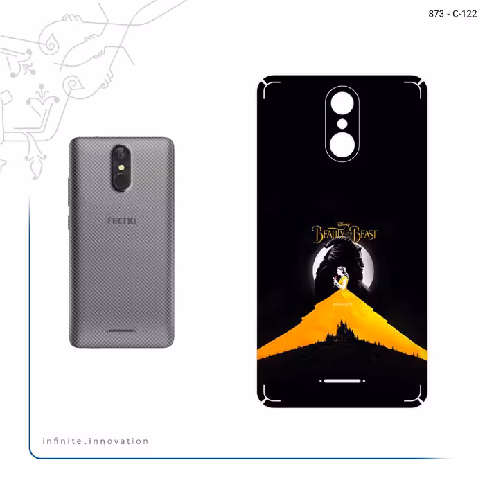 برچسب پوششی ماهوت مدل Beauty and the Beast مناسب برای گوشی موبایل تکنو WX3F LTE