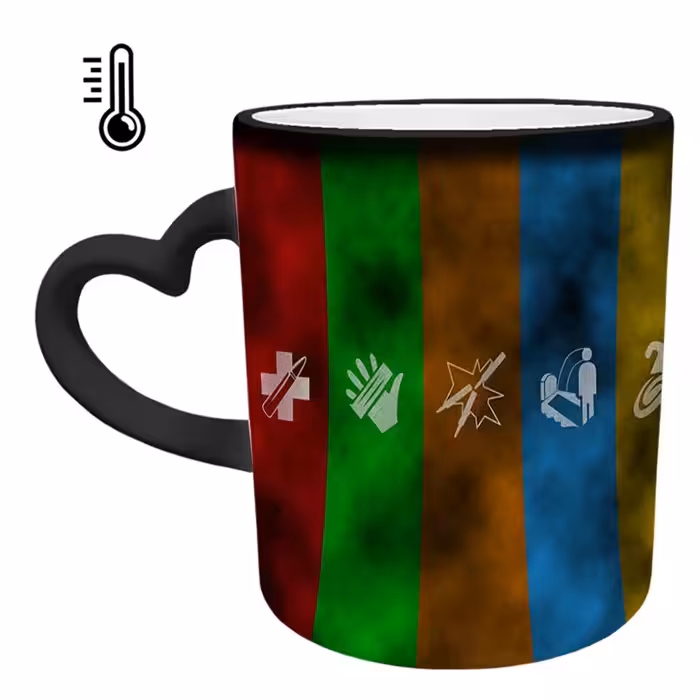 ماگ حرارتی مدل دسته قلبی طرح بازی کال آف دیوتی call of duty کد 1