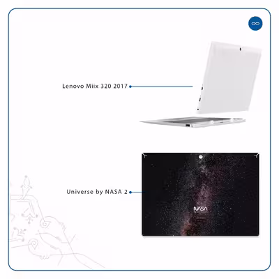 برچسب پوششی ماهوت مدل Universe-by-NASA-2 مناسب برای تبلت لنوو Miix 320 2017