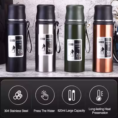 فلاسک مدل VACUUM کد 10198005-820ML گنجایش 0.820 لیتر