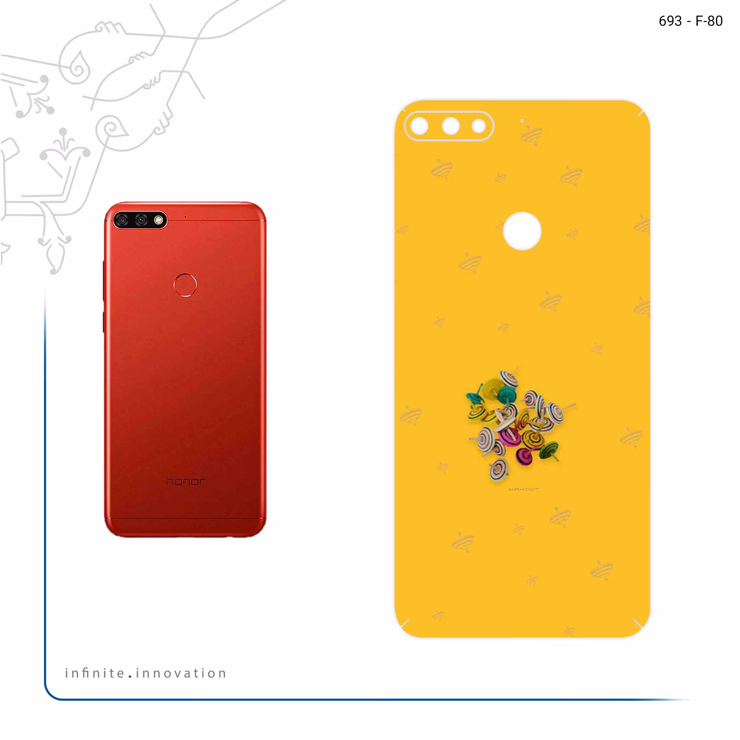 برچسب پوششی ماهوت مدل Nostalgic whirligig مناسب برای گوشی موبایل آنر 7C