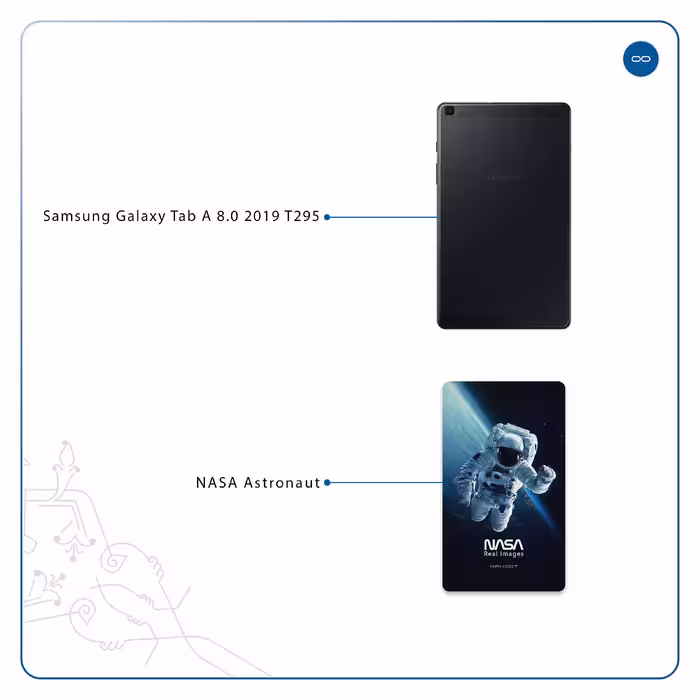 برچسب پوششی ماهوت مدل NASA-Astronaut مناسب برای تبلت سامسونگ Galaxy Tab A 8.0 2019 T295