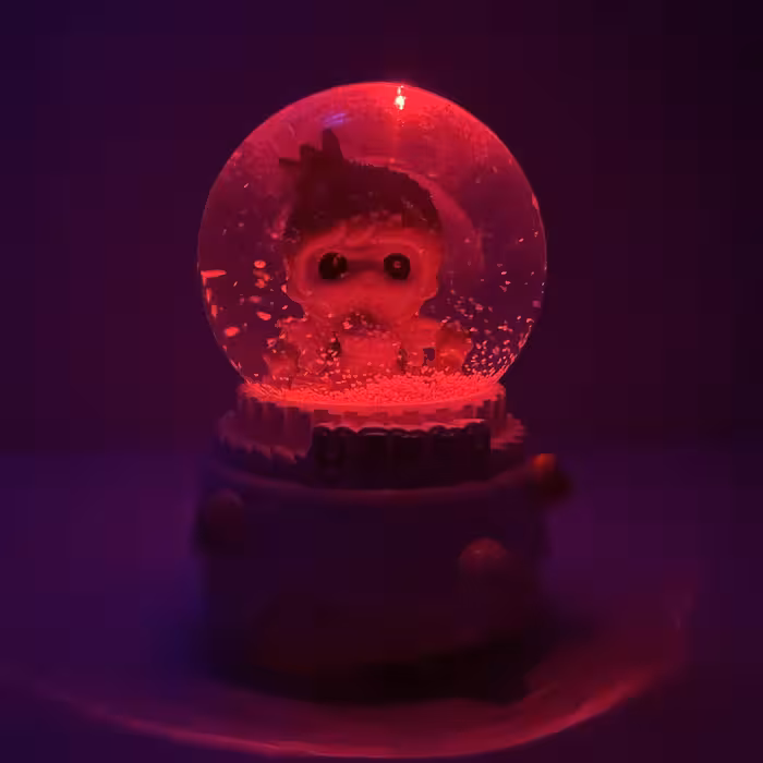 گوی موزیکال مدل HAPPY طرح دختر تاج به سر کد B387