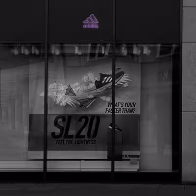 چراغ دیواری نئون دیزاین طرح Adidas-Text_PR