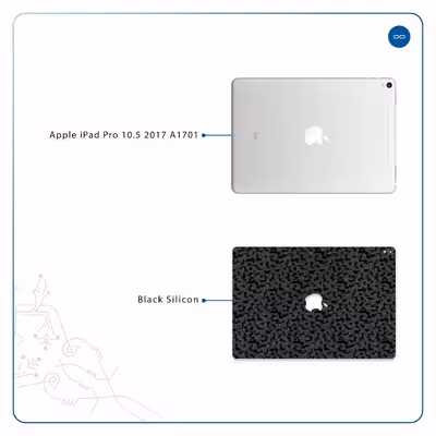 برچسب پوششی ماهوت مدل Black-Silicon مناسب برای تبلت اپل iPad Pro 10.5 2017 A1701