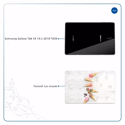 برچسب پوششی ماهوت مدل Funnel ice cream مناسب برای تبلت سامسونگ Galaxy Tab S4 10.5 2018 T830