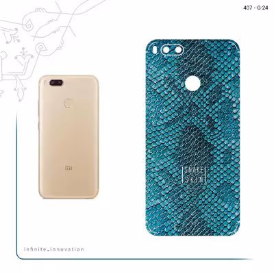 برچسب پوششی ماهوت مدل Blue Snake Skin مناسب برای گوشی موبایل شیائومی Mi A1