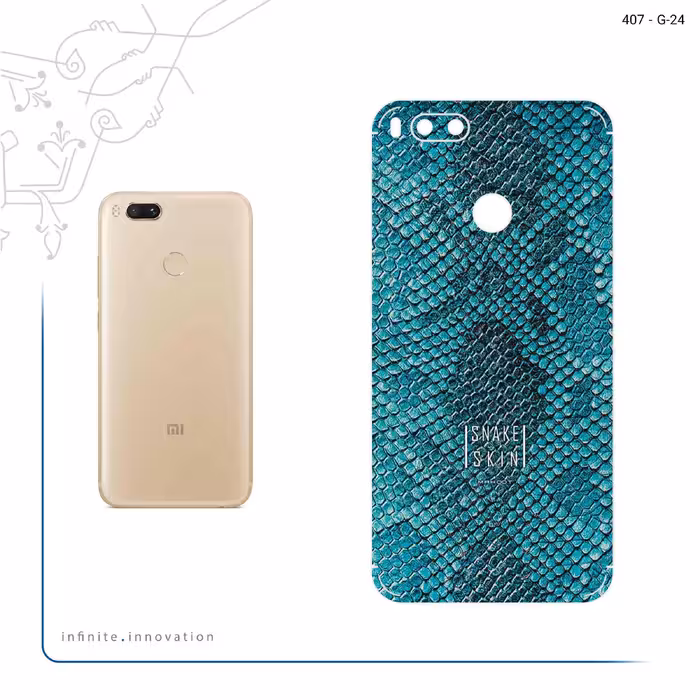 برچسب پوششی ماهوت مدل Blue Snake Skin مناسب برای گوشی موبایل شیائومی Mi A1