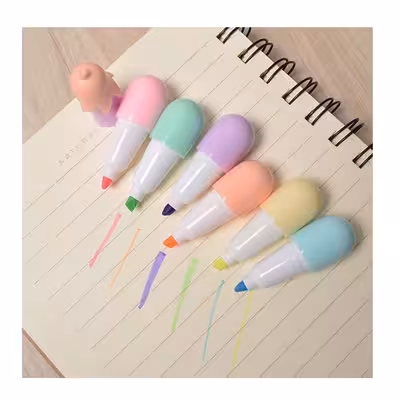 ماژیک علامت گذار مدل بادمجان بسته 6 عددی