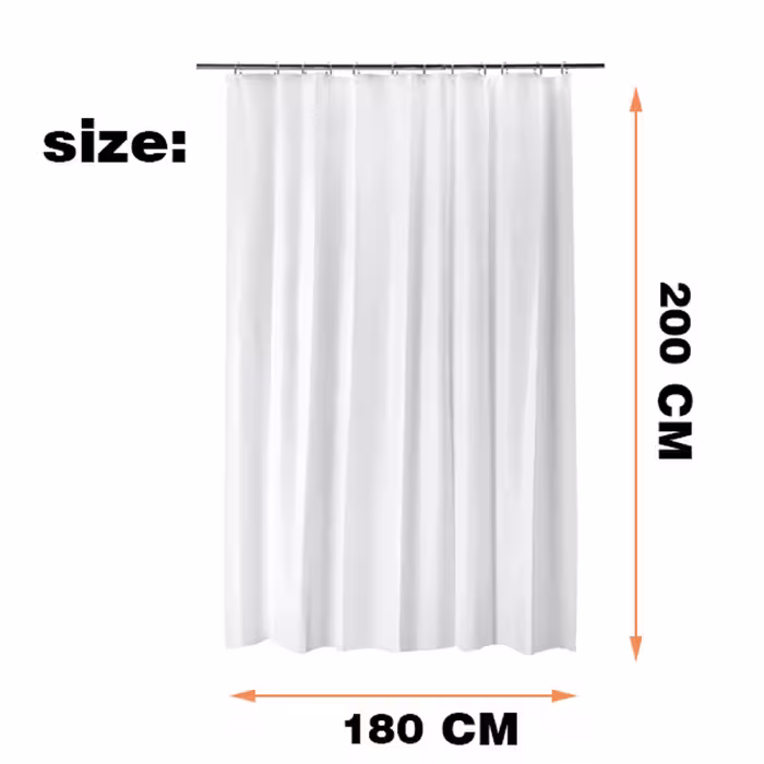 پرده حمام دلفین مدل EV-9888 سایز 180x200سانتی متر