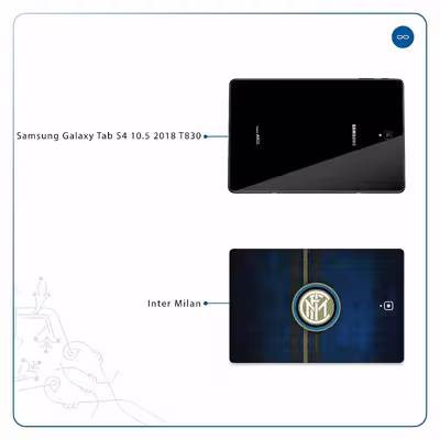 برچسب پوششی ماهوت مدل Inter-Milan مناسب برای تبلت سامسونگ Galaxy Tab S4 10.5 2018 T830