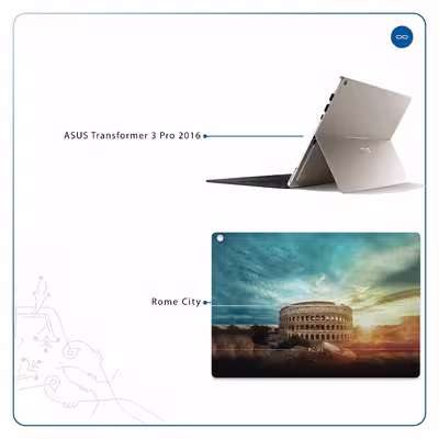 برچسب پوششی ماهوت مدل Rome City مناسب برای تبلت ایسوس Transformer 3 Pro 2016