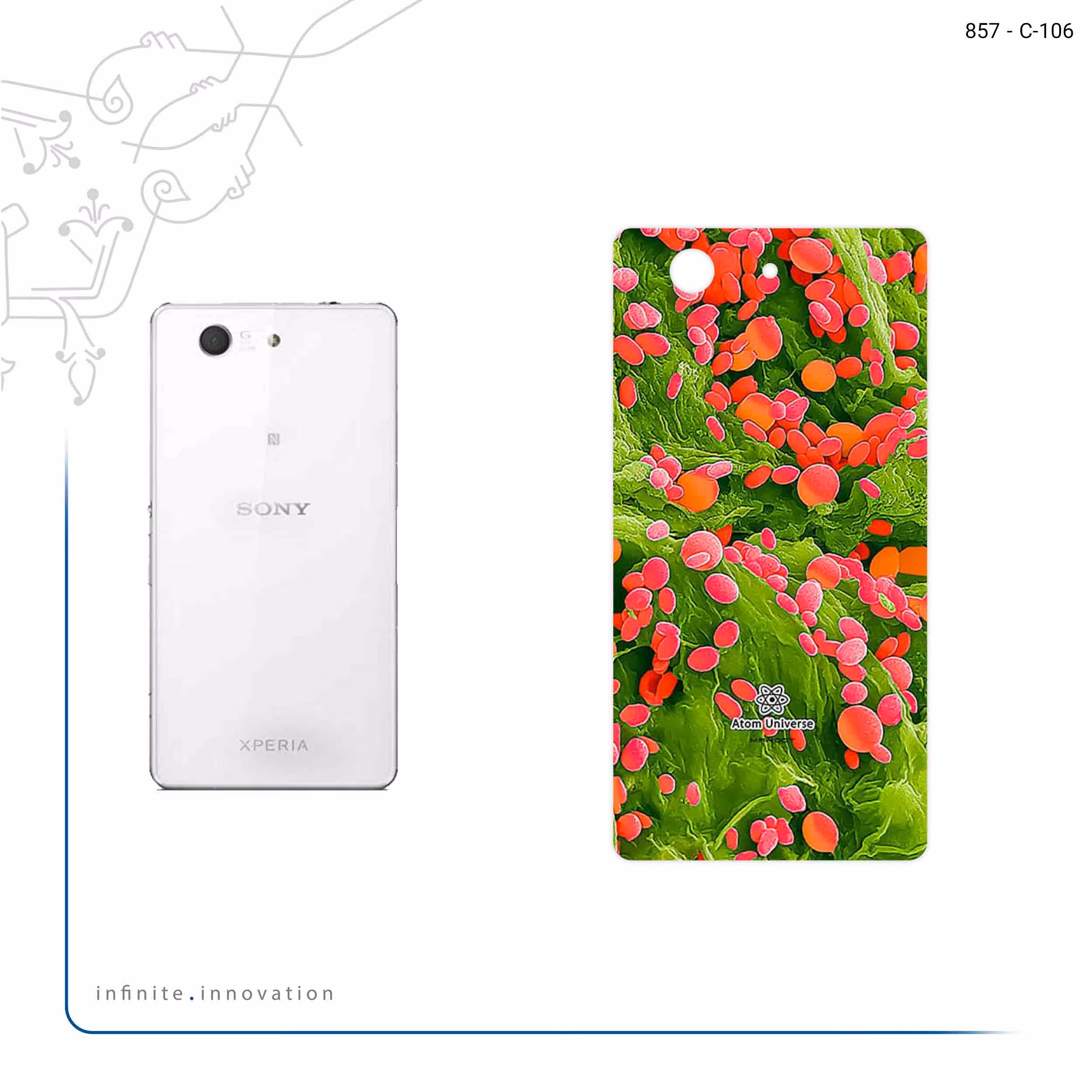 برچسب پوششی ماهوت مدل Atom Universe 3 مناسب برای گوشی موبایل سونی Xperia Z3 Compact