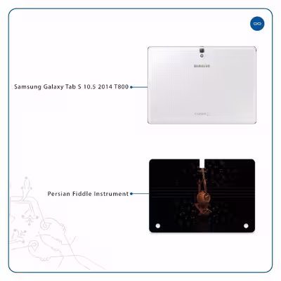 برچسب پوششی ماهوت مدل Persian Fiddle Instrument مناسب برای تبلت سامسونگ Galaxy Tab S 10.5 2014 T800