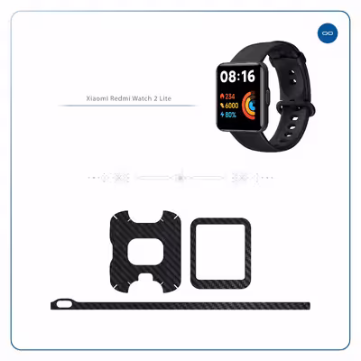 برچسب ماهوت طرح Carbon-Fiber مناسب برای ساعت هوشمند شیائومی Redmi Watch 2 Lite