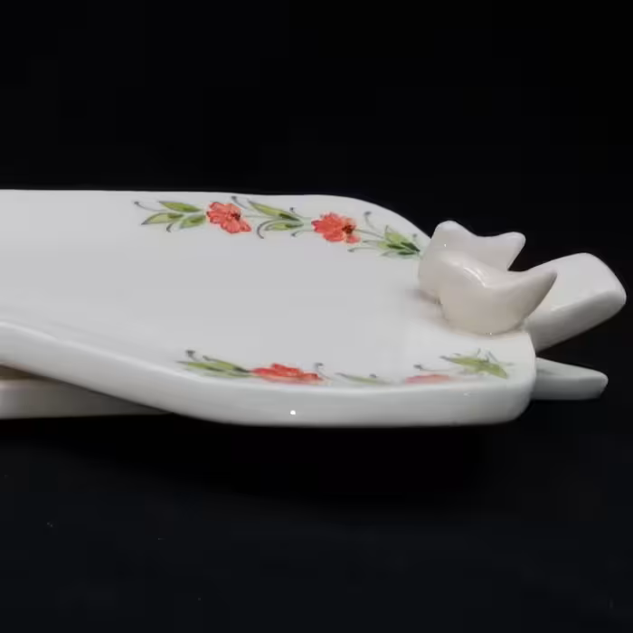 شیرینی خوری سرامیکی هیوا طرح سرو شیراز کد 10918957 مجموعه 2عددی