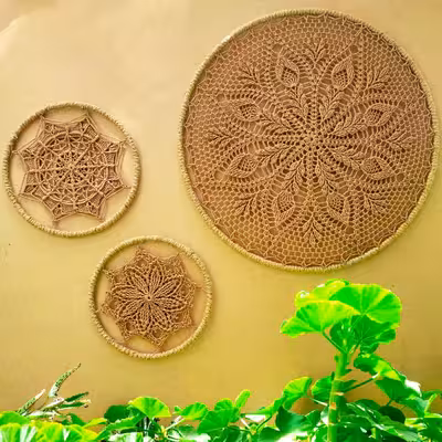 دیوارکوب بافتنی مدل دریم کچر کد R04 مجموعه 3 عددی