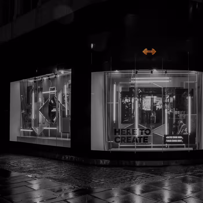 چراغ دیواری نئون دیزاین طرح Dumbbell-BL_ORG