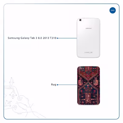برچسب پوششی ماهوت مدل Rug مناسب برای تبلت سامسونگ Galaxy Tab 3 8.0 2013 T310