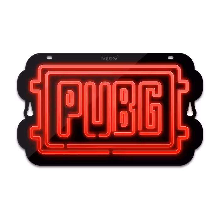 چراغ دیواری نئون دیزاین طرح Pubg-Logo-BL_RD