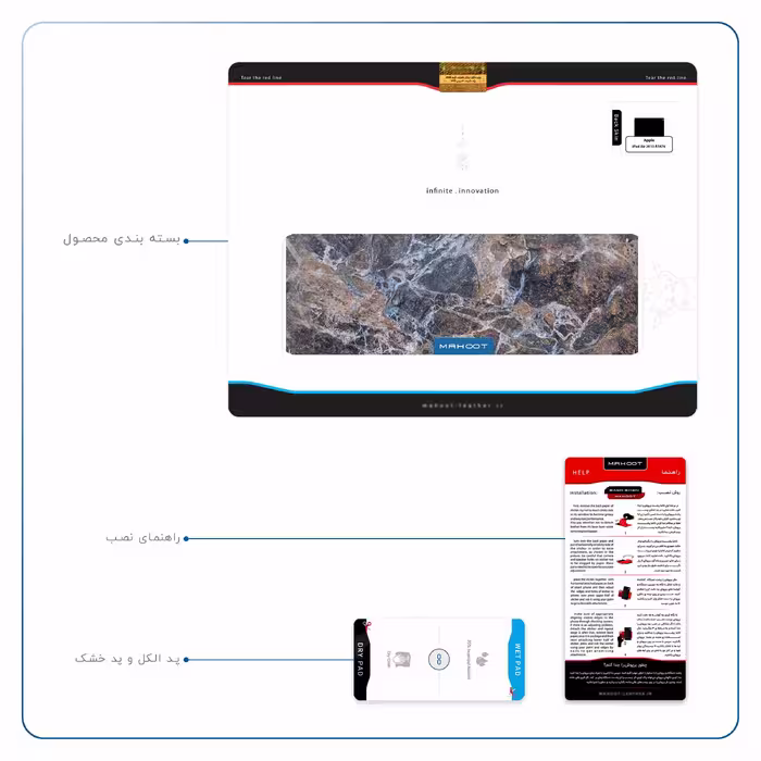 برچسب پوششی ماهوت مدل Earth-White-Marble مناسب برای تبلت اپل iPad Air 2013 A1476