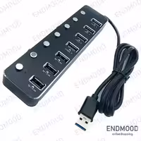 هاب 7 پورت USB 3.0 کی نت مدل K-HUAMH107