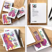 دفتر پیل لجند خوانندگان جلد سخت سیم دار PILL NOTEBOOK Legend Singers